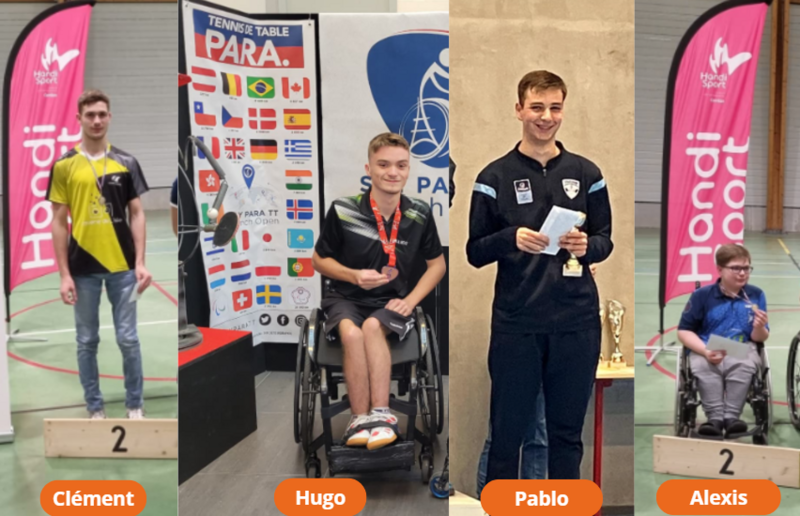 Our young para-pong players on the podium