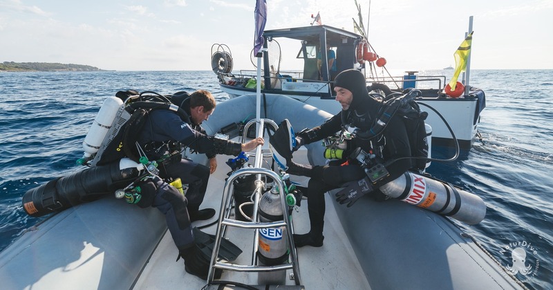 80 mètres de fond, un filet de pêche retiré avec succès !