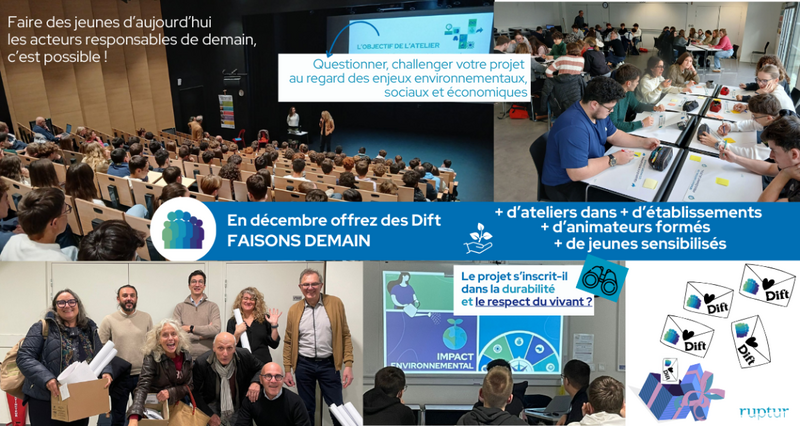 En décembre, offrez des difts pour accompagner les jeunes vers un avenir responsable et durable !