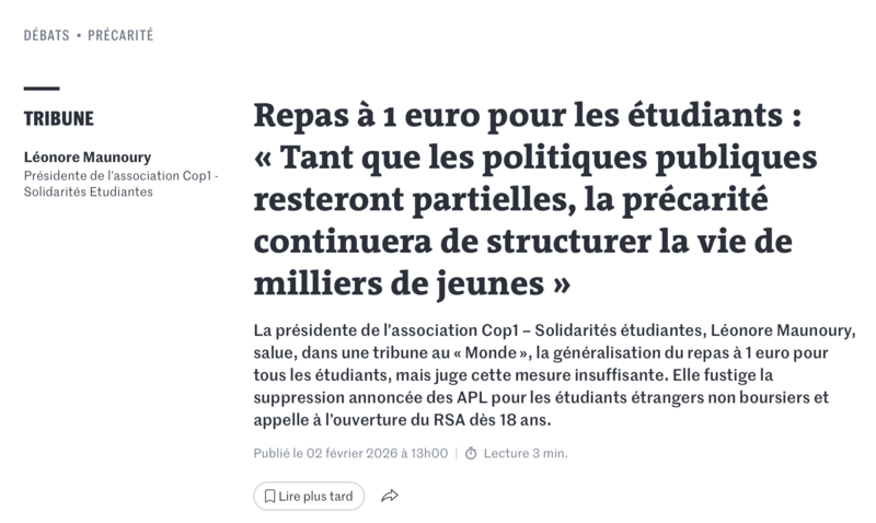 Our article in Le Monde.