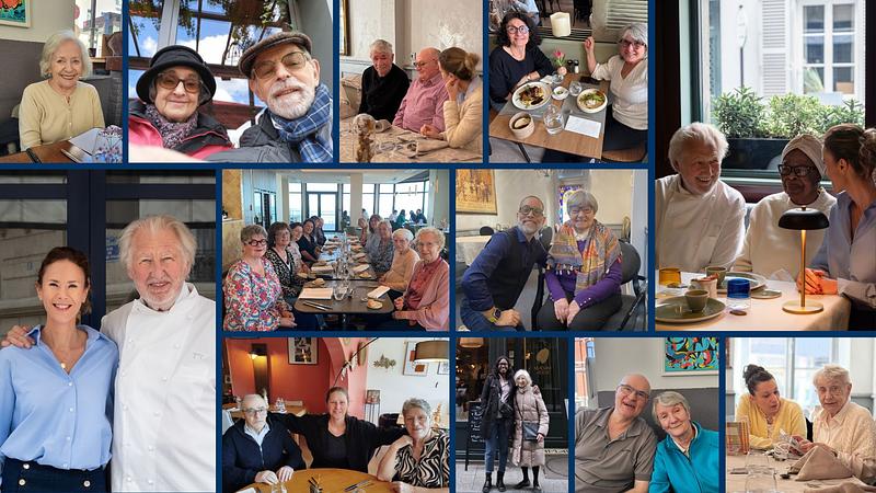 Here's some news about our happy restaurant get-togethers for seniors and caregivers.